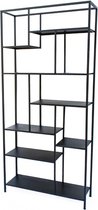 Vtw Living - Vakkenkast - Boekenkast - Metaal - Zwart - 171 cm