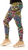 Fantasie legging van Festivalleggings - Scully op dia de Muertos - High Waist - Comfortabel - Ademend - Zachte Stof