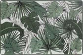 Jungle Placemat set van 4 stuks - 45 x 30 cm - Onderleggers - Wit / Groen