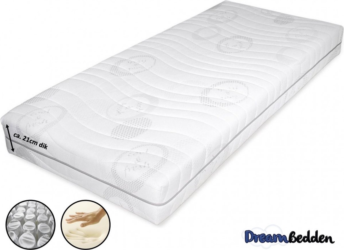 Matras 130x190 - Nasa Traagschuim - Pocketvering 9-zones - Cool & Fresh - ca. 21cm dik — afbeelding 2