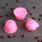 3x Hervulbare Dolce Gusto cups | Koffiecups | Koffie capsule| hervul baar | Roze