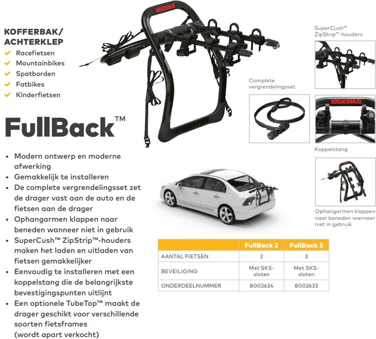 Tesla Fullback 3 Fietsendrager Yakima Kofferbak Fietsdrager 3 electrische fietsen Auto Fietsendragers Accessoires – foto 8