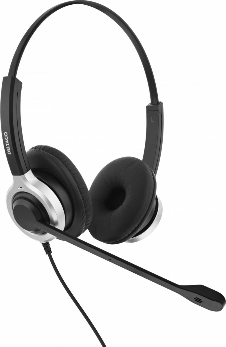 Deltaco Office USB Stereo Headset - Zwart