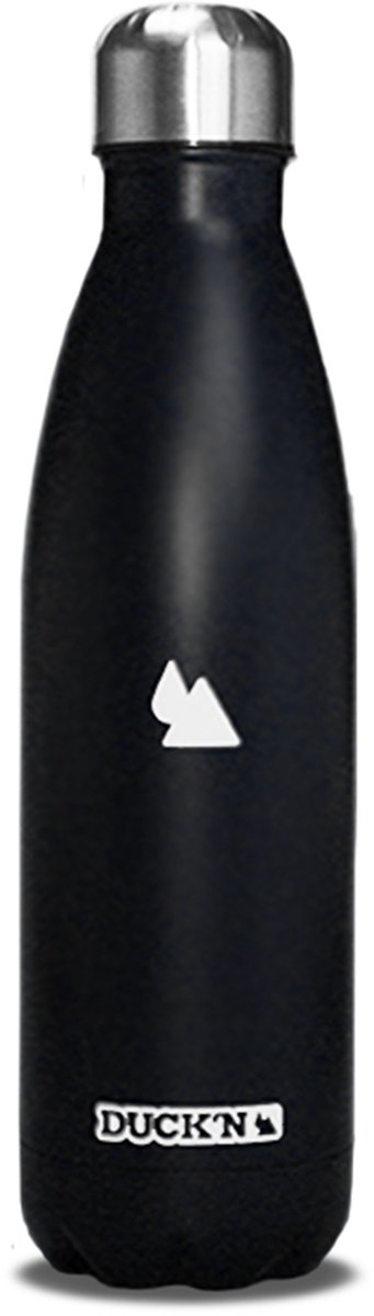 RVS thermosfles - zwart - 500 ml - waterfles - drinkfles - sport