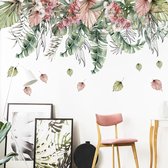 Merkloos - muursticker - botanische muursticker - wanddecoratie - woonkamer inspiratie