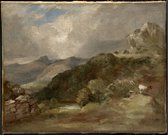 Kunst: John Constable, Bow Fell, Cumberland, 1807, Schilderij op canvas, formaat is 75X100 CM