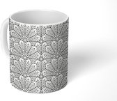Mok - Koffiemok - Patronen - Art Nouveau - Zwart Wit - Mokken - 350 ML - Beker - Koffiemokken - Theemok