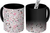 Magische Mok - Foto op Warmte Mokken - Koffiemok - Abstract - Terrazzo - Pastel - Marmer - Design - Magic Mok - Beker - 350 ML - Theemok