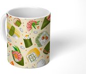 Mok - Koffiemok - Sushi - Patronen - Japan - Mokken - 350 ML - Beker - Koffiemokken - Theemok