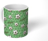 Mok - Koffiemok - Voetbal - Quote - Patronen - Mokken - 350 ML - Beker - Koffiemokken - Theemok