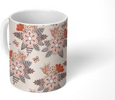 Mok - Koffiemok - Patroon - Bloemen - Folklore - Mokken - 350 ML - Beker - Koffiemokken - Theemok