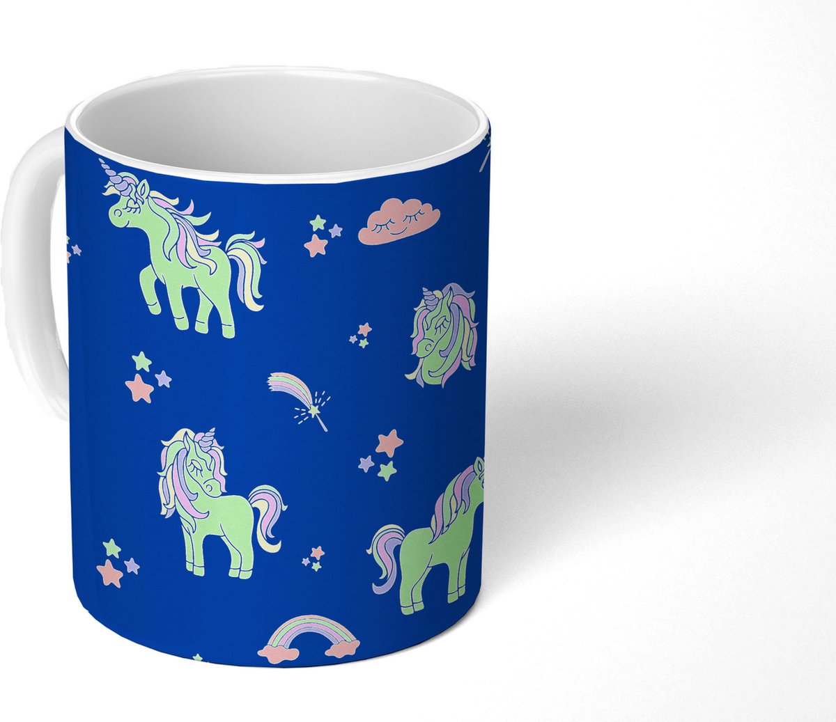 Mok - Koffiemok - Unicorn - Sterren - Patroon - Mokken - 350 ML - Beker - Koffiemokken - Theemok