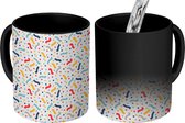 Magische Mok - Foto op Warmte Mokken - Koffiemok - Confetti - Patronen - Scandinavië - Magic Mok - Beker - 350 ML - Theemok