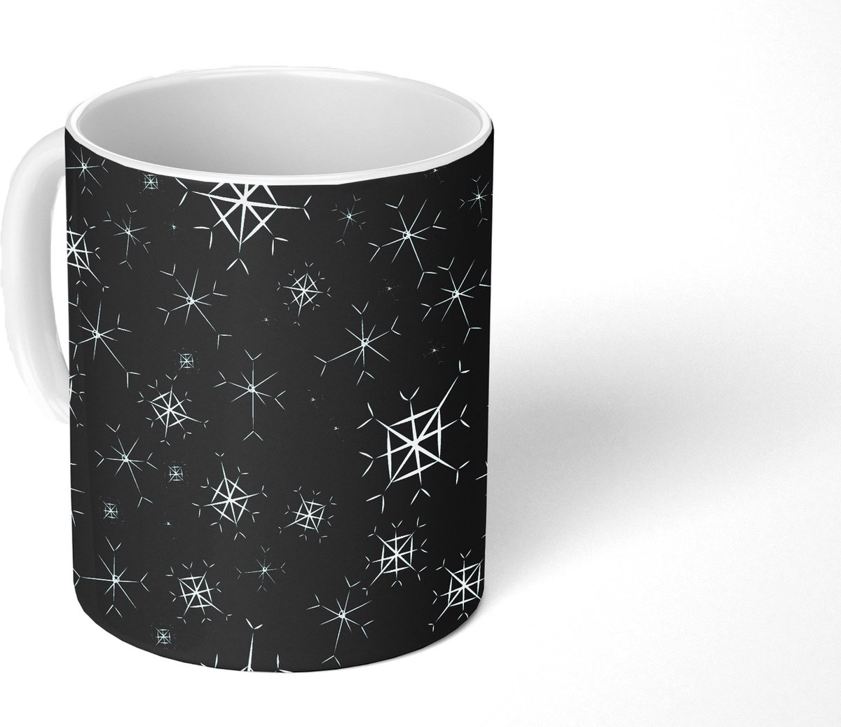 Mok - Koffiemok - Winter - Sneeuwvlok - Patroon - Mokken - 350 ML - Beker - Koffiemokken - Theemok