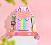 Rainbow Unicorn Schoudertas - Pop its - fidget toys - kinderspeelgoed-speelgoed
