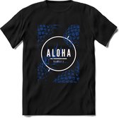 Aloha Hawaii | TSK Studio Zomer Kleding  T-Shirt | Donkerblauw | Heren / Dames | Perfect Strand Shirt Verjaardag Cadeau Maat XXL