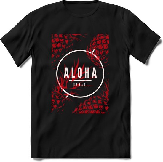 Aloha Hawaii | TSK Studio Zomer Kleding  T-Shirt | Rood | Heren / Dames | Perfect Strand Shirt Verjaardag Cadeau Maat M