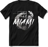 Miami Beach | TSK Studio Zomer Kleding  T-Shirt | Zilver | Heren / Dames | Perfect Strand Shirt Verjaardag Cadeau Maat 3XL