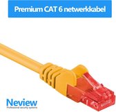 Neview - Câble UTP premium de 20 mètres - CAT 6 - Jaune - (câble réseau/câble internet)