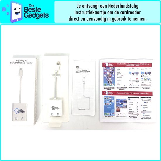 Dual Connector Dual Slot MicroSD/SD-kaartlezer voor iPhone iPad, Lightning & USB C SD-kaartlezer, camerageheugen, USB-C OTG-adapter voor apparaten met iOS/Android/andere systemen