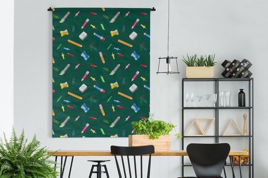 Tapisserie - Tapisserie - Bureau - Motifs - Crayons - 150x200 cm - Tapisserie