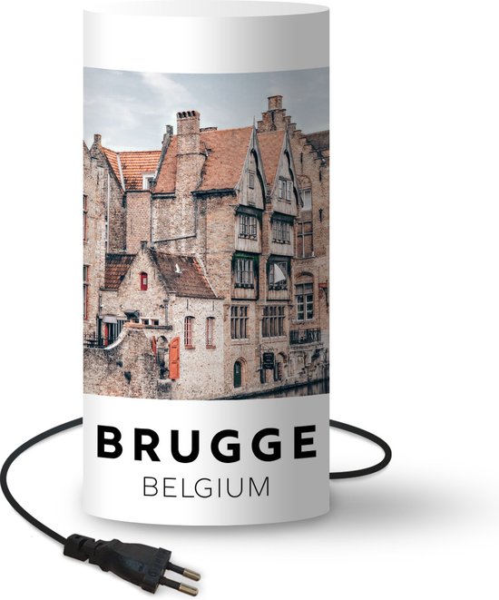 Lamp - Nachtlampje - Tafellamp slaapkamer - België - Brugge - Huis - 54 cm  hoog -... | bol.com