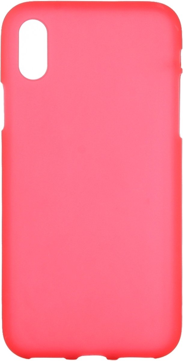 Mobigear Hoesje geschikt voor Apple iPhone XS Max Telefoonhoesje Flexibel TPU | Mobigear Colors Backcover | iPhone XS Max Case | Back Cover - Rood