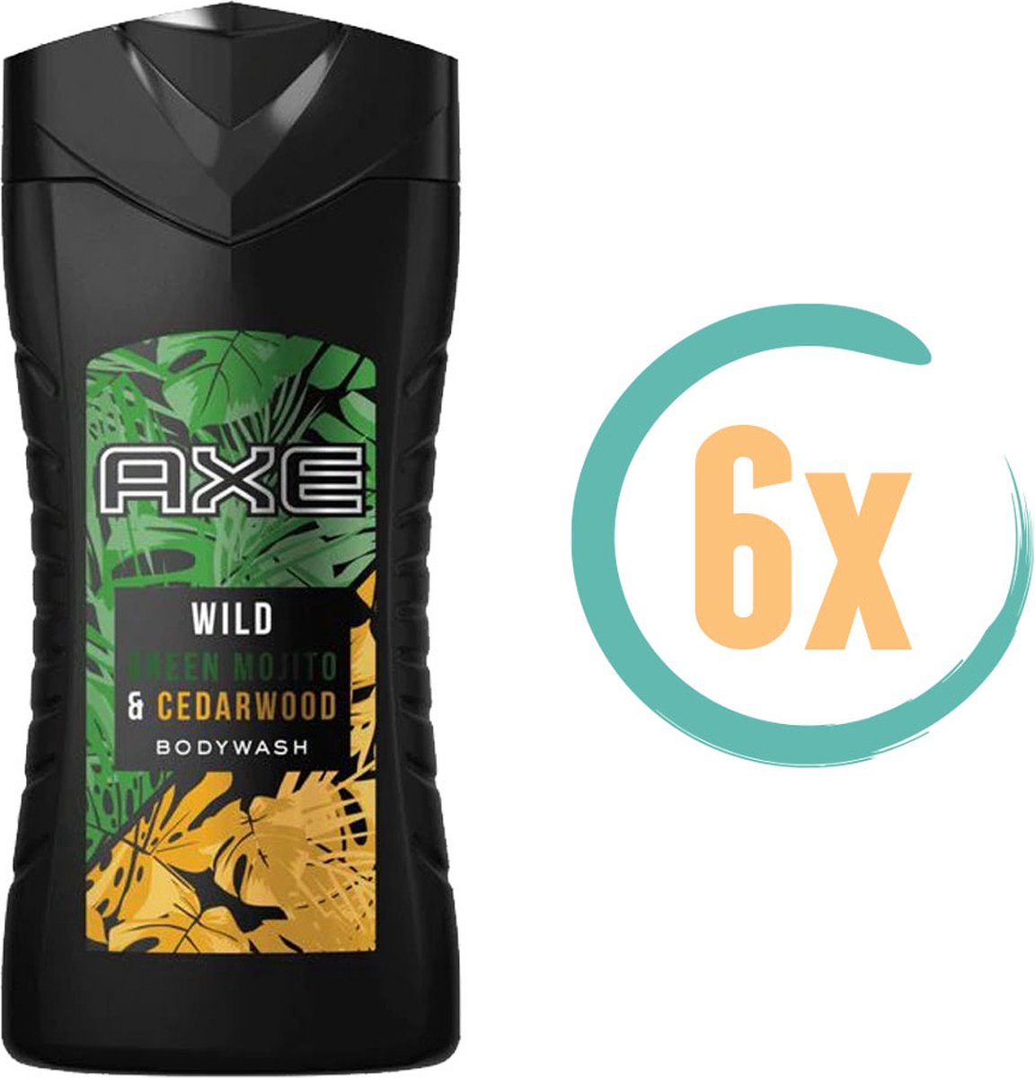 Goedkoopste 6x Axe Wild Green Mojito & Cedarwood Douchegel 250ml