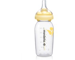 Medela Calma speen voor fles | Flesspeen voor gebruik met de opvangflessen van Medela | Zonder BPA | Ventilatiesysteem | 250 ml