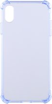 Mobigear Hoesje geschikt voor Apple iPhone XR Telefoonhoesje Flexibel TPU | Mobigear Cushion Backcover Shockproof | Schokbestendig iPhone XR Telefoonhoesje | Anti Shock Proof - Transparant /Blauw | Transparant,blauw