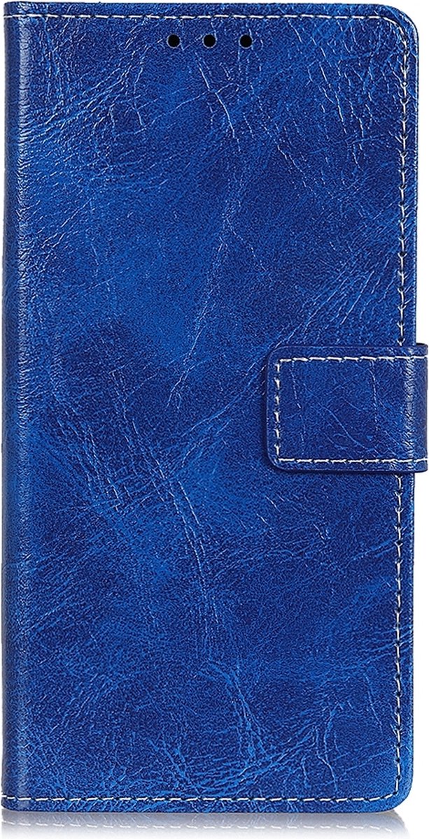 Mobigear Telefoonhoesje geschikt voor Samsung Galaxy A20e Hoesje | Mobigear Basic Bookcase Portemonnee | Pasjeshouder voor 3 Pasjes | Telefoonhoesje voor Pinpas / OV Kaart / Rijbewijs - Blauw
