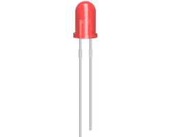 Foto: Otronic 10x led diode 5mm rood 2v