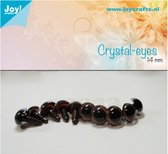 Joy!Crafts Kristallen ogen - Bruin - 14mm