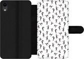 Bookcase Geschikt voor iPhone XR telefoonhoesje - Meisje - Dans - Patronen - Girl - Kids - Kinderen - Met vakjes - Wallet case met magneetsluiting