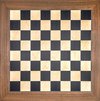 Afbeelding van het spelletje Luxe schaakbord zwart en esdoorn 50 cm met walnoot rand - Nr: 5, veldmaat 50 mm