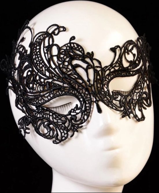 Zwart odalisk oogmasker | Mysterieus en elegant masker