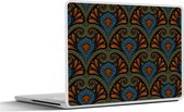 Laptop sticker - 11.6 inch - Patronen - Abstract - Groen - Jaren 20