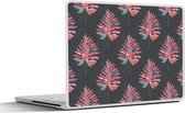 Laptop sticker - 14 inch - Blad - Boom - Patroon - Roze - 32x5x23x5cm - Laptopstickers - Laptop skin - Cover
