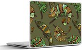 Laptop sticker - 12.3 inch - Patroon - Jungle - Kameleons - 30x22cm - Laptopstickers - Laptop skin - Cover