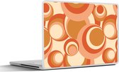 Laptop sticker - 12.3 inch - Cirkel - Retro - Patroon - 30x22cm - Laptopstickers - Laptop skin - Cover