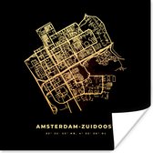 Affiche Amsterdam Zuidoost - Carte - Plan de la ville - Plan d'étage - 100x100 cm XXL