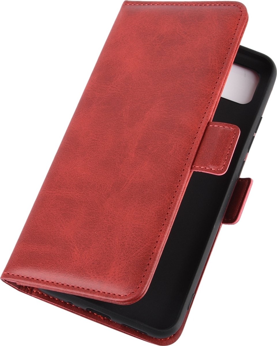 Mobigear Telefoonhoesje geschikt voor Xiaomi Redmi 9C Hoesje | Mobigear Slim Magnet Bookcase Portemonnee | Pasjeshouder voor 3 Pasjes | Telefoonhoesje voor Pinpas / OV Kaart / Rijbewijs - Rood