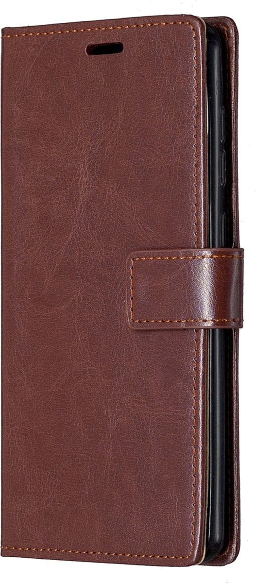 Mobigear Telefoonhoesje geschikt voor Samsung Galaxy A21s Hoesje | Mobigear Wallet Bookcase Portemonnee | Pasjeshouder voor 3 Pasjes | Telefoonhoesje voor Pinpas / OV Kaart / Rijbewijs - Bruin
