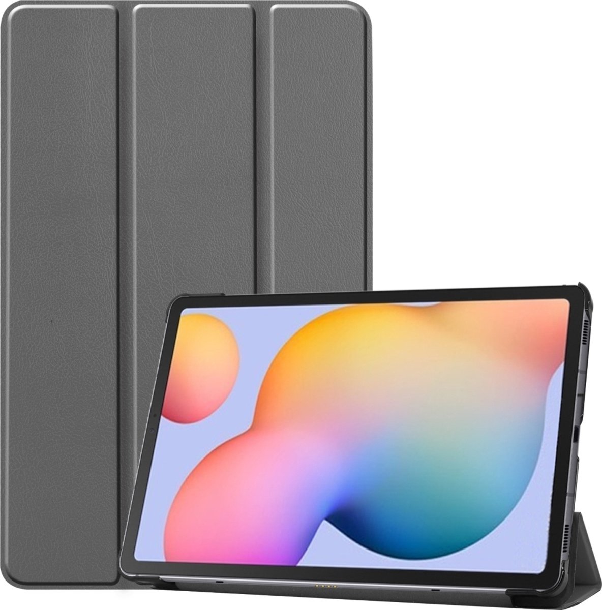 Mobigear Tablethoes geschikt voor Samsung Galaxy Tab S6 Lite Hoes | Mobigear Tri-Fold Bookcase - Grijs