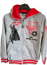 Star Wars Darth Vader zomer hoodie, sweatvest, jas, vest, grijs/rood, maat 104