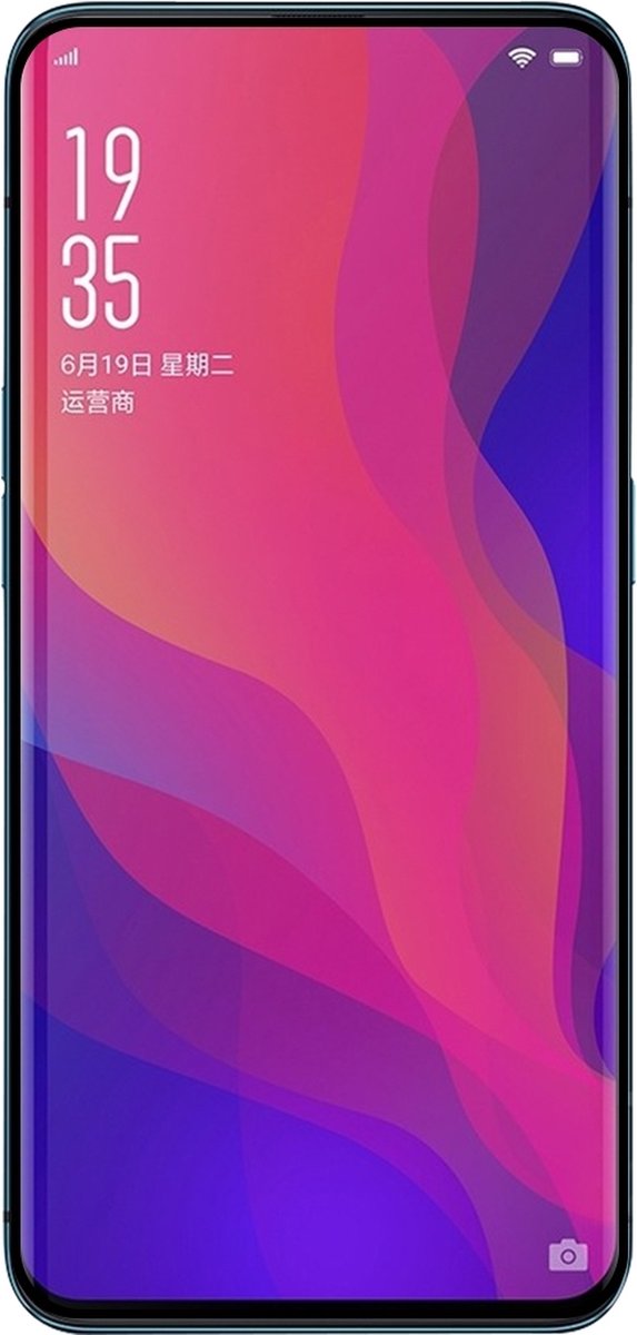 Mobigear Screenprotector geschikt voor OPPO Find X Glazen | Mobigear Premium Screenprotector - Case Friendly - Zwart