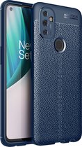 Mobigear Hoesje geschikt voor OnePlus Nord N100 Telefoonhoesje Flexibel TPU | Mobigear Luxury Backcover - Blauw