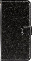 Mobigear Telefoonhoesje geschikt voor Samsung Galaxy Note 20 Hoesje | Mobigear Glitter Bookcase Portemonnee | Pasjeshouder voor 2 Pasjes | Telefoonhoesje voor Pinpas / OV Kaart / Rijbewijs - Zwart