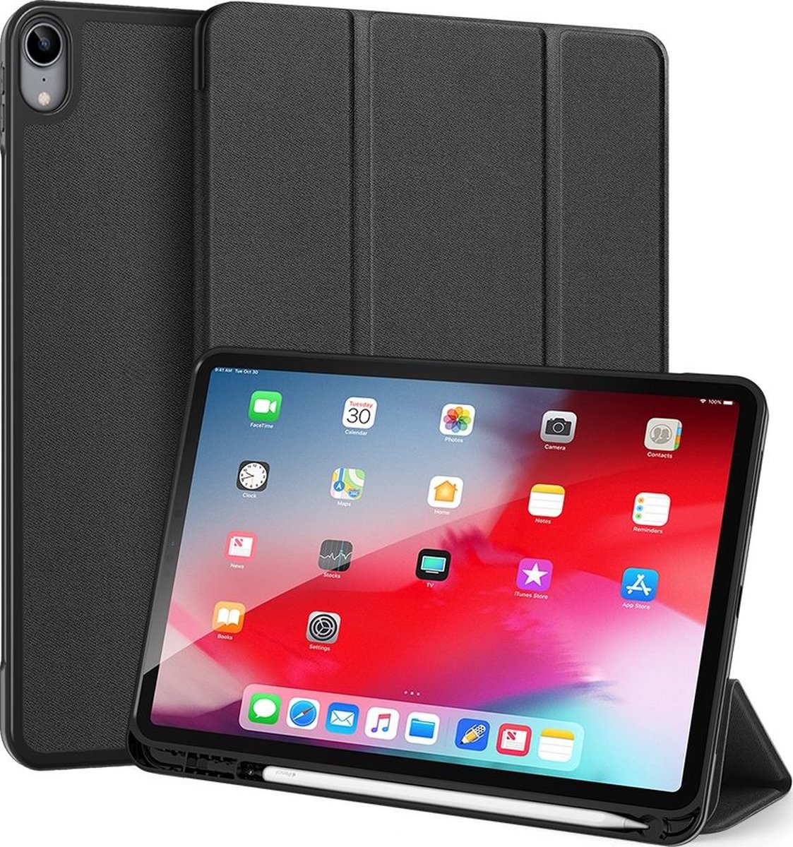 Dux Ducis Tablethoes geschikt voor Apple iPad Air 5 (2022) Hoes | Dux Ducis Domo Bookcase - Zwart