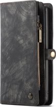 Caseme Telefoonhoesje geschikt voor Samsung Galaxy Note 10 Hoesje Uitneembare 2in1 Bookcase Portemonnee - Zwart